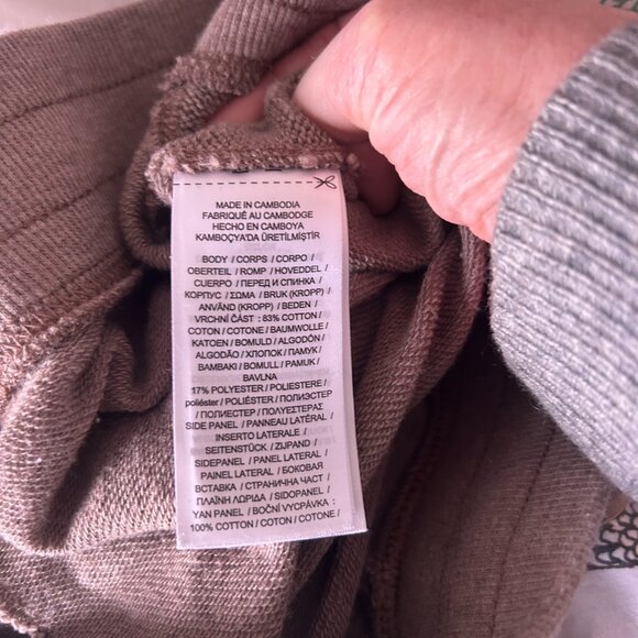 Lauren Ralph Lauren Taupe Cable Knit Side Stripe Womens Track Pants/Joggers L - Picture 9 of 9